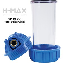 H-MAX Reverse Osmosis System Tekli Daire Bina Girişi Su Arıtma Sistemi Tekli Housing 1/2 10 Inc