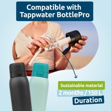 Tapp Water Bottlepro - Yeniden Kullanılabilir Su Filtresi Şişe 750 Ml. 80’den Fazla Kirletici Madde Filtreler. Bpa Içermez. Sürdürülebilir Yedek Filtre