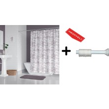 Zethome Banyo Duş Perdesi 1406 120X200 Perde Borusu Askı Aparatı 90X130