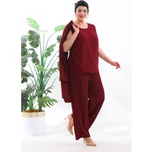 Işıltı Abiye Abiye Simli Esnek Kumaş Üçlü Abiye Ceket Bluz Pantolon Takım 3081