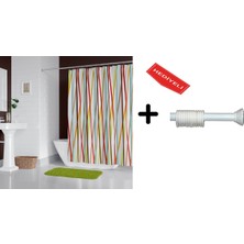 Zethome Banyo Duş Perdesi 6710 120X200 Perde Borusu Askı Aparatı 90X130
