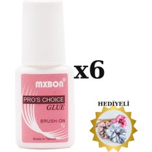 Mxbon Fırçalı Protez Tırnak Tips Yapıştırıcı Glue 7 G (6 Adet)