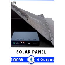 Konfulon Sh-04 100W Hızlı Şarj Taşınabilir Güneş Enerji Paneli Şarj Istasyonu - Siyah 327107