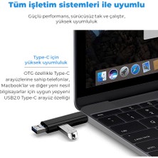 Qozie 5in1 USB 3.0 Type-C Micro-Usb Kart Okuyucu Çevirici