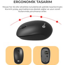 Lecoo KW200 Kablosuz Türkçe Q Klavye & Mouse Set Siyah