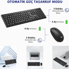 Lecoo KW200 Kablosuz Türkçe Q Klavye & Mouse Set Siyah