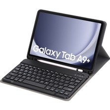 SZYKD Bluetooth Klavye Deri Kılıf Samsung Galaxy Tab A9+ X210/X215/X215 A09B Siyah (Yurt Dışından)