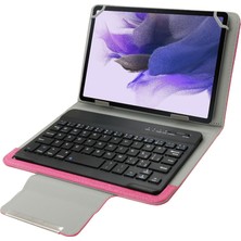 SZYKD 10,1 Inç Tablet Pc Için HSD-PT7012 Bluetooth Klavye Pu Kılıf Kırmızı (Yurt Dışından)