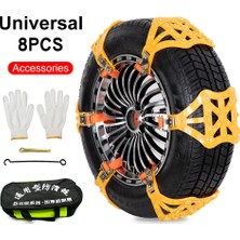 Cdwishbest 8 Adet Ar Kaymaz Zincir Suv Genel Amaçlı Kar Çamur Lastikleri Evrensel Kaymaz Kalınlaştırılmış Genişletilmiş Tekerlek Kar Zinciri Kış Kamyonu (Yurt Dışından)