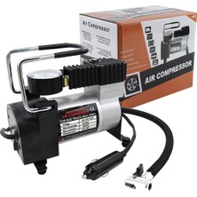 Cdwishbest Taşınabilir Süper Akış Dc 12V 80PSI Metal Hava Kompresörü Lastik Şişirme Araba Hava Pompası Araç Pompası Elektrikli Basınç Göstergesi (Yurt Dışından)