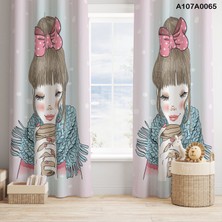 A2ZTR Dijital Baskılı Fon Perde Iki Kanat