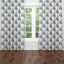 A2ZTR Dijital Baskılı Fon Perde Iki Kanat