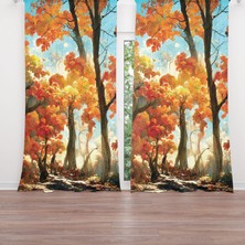 A2ZTR Dijital Baskılı Fon Perde Iki Kanat