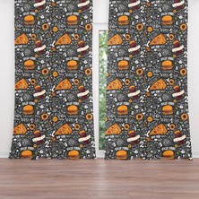 A2ZTR Dijital Baskılı Fon Perde Iki Kanat