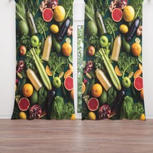 A2ZTR Dijital Baskılı Fon Perde Iki Kanat