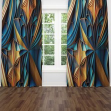 A2ZTR Dijital Baskılı Fon Perde Iki Kanat