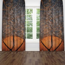 A2ZTR Dijital Baskılı Fon Perde Iki Kanat