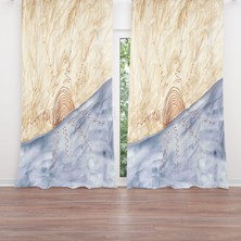 A2ZTR Dijital Baskılı Fon Perde Iki Kanat