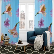 A2ZTR Dijital Baskılı Fon Perde Iki Kanat