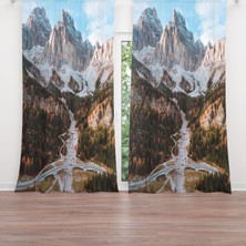 A2ZTR Dijital Baskılı Fon Perde Iki Kanat