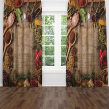 A2ZTR Dijital Baskılı Fon Perde Iki Kanat