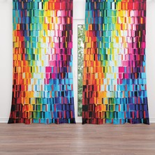 A2ZTR Dijital Baskılı Fon Perde Iki Kanat