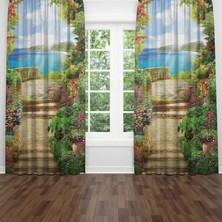 A2ZTR Dijital Baskılı Fon Perde Iki Kanat