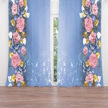 A2ZTR Dijital Baskılı Fon Perde Iki Kanat