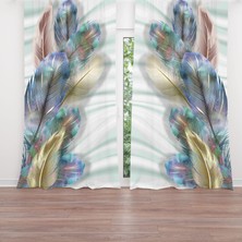 A2ZTR Dijital Baskılı Fon Perde Iki Kanat