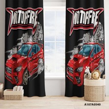 A2ZTR Dijital Baskılı Fon Perde Iki Kanat