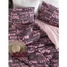 Sheri Home Ppink Love Çift Kişilik Cift Taraflı  Nevresim TAKIMI(ÇARŞAFLI)YENİLOVEÇIFT889488