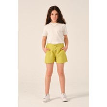 Jazziee Genç Kız Çocuk Düğme Detaylı Şort