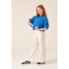 Jazziee Genç Kız Çocuk Ön Bağlamalı Uzun Kollu Gömlek