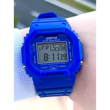 Joefox G-Shock Kasa Lacivert/siyah Digital 5ATM Suya Dayanıklı 2 Yıl Garantili Spor Kol Saati J-GS05