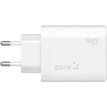 ZORE Always-02 Gan Tech Type-C Hızlı Şarj Özellikli Seyahat Şarj Başlığı 45W