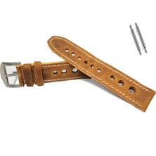 Tissot  &   Fossil  Uyumlu   Crayz   Hakiki   Deri   22  mm  Taba