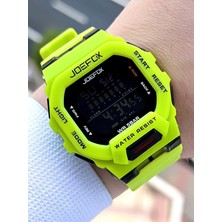 Joefox G-Shock Kasa Yeşil/siyah Digital 5 Atm Suya Dayanıklı 2 Yıl Garantili Spor Kol Saati J-GS08