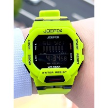 Joefox G-Shock Kasa Yeşil/siyah Digital 5 Atm Suya Dayanıklı 2 Yıl Garantili Spor Kol Saati J-GS08