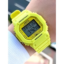 Joefox G-Shock Kasa Sarı Digital 5 Atm Suya Dayanıklı 2 Yıl Garantili Spor Kol Saati J-GS14