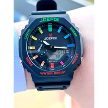 Joefox G-Shock Kasa Siyah Digital/analog 5 Atm Suya Dayanıklı 2 Yıl Garantili Spor Kol Saati J-GS20