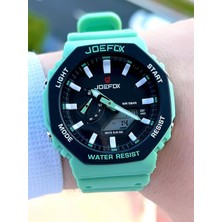 Joefox G-Shock Kasa Turkuaz Digital/analog 5 Atm Suya Dayanıklı 2 Yıl Garantili Spor Kol Saati J-GS22