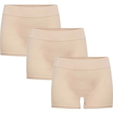 Forever More Kadın Boxer 3'lü Ten Renkli Dikişsiz Tasarım ile Rahatlık Sunar