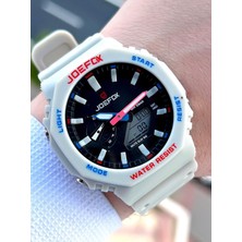 Joefox G-Shock Kasa Krem Dijital/analog 5 Atm Suya Dayanıklı 2 Yıl Garantili Spor Kol Saati J-GS26