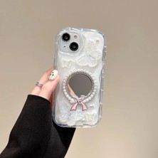 ULK Case iPhone Uyumlu Lüks Tasarımlı 3D Kelebek ve Ayna Detaylı Kılıf