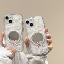 ULK Case iPhone Uyumlu Lüks Tasarımlı 3D Kelebek ve Ayna Detaylı Kılıf