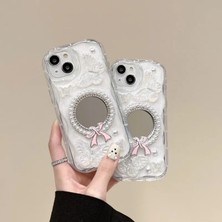 ULK Case iPhone Uyumlu Lüks Tasarımlı 3D Kelebek ve Ayna Detaylı Kılıfı