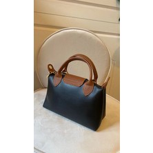 Cozy Box Kadın Siyah Suni Deri Ayarlanabilir Askılı El ve Omuz Çantası