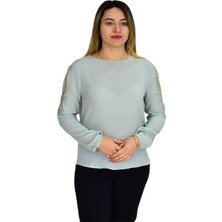 Baglan Kadın Kol Güpürlü Bluz RY-17570