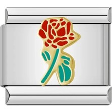İtalyan Charm Bileklik Italyan Charm Gül