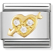 İtalyan Charm Bileklik Italyan Charm Oklu Kalp